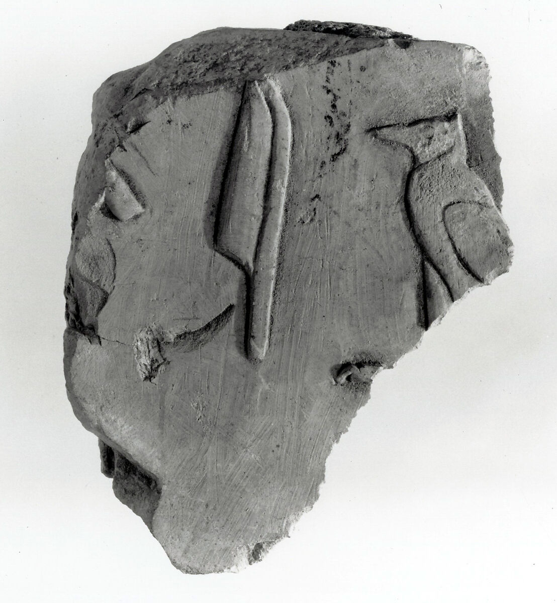 Raised relief fragment, Limestone 