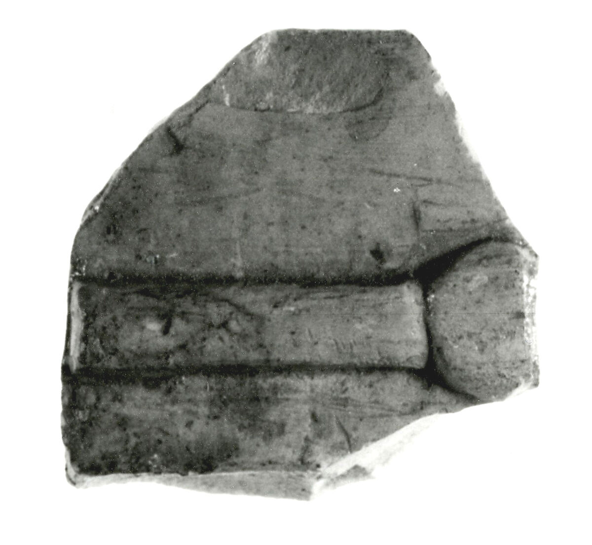 Raised relief fragment, Limestone, varnish