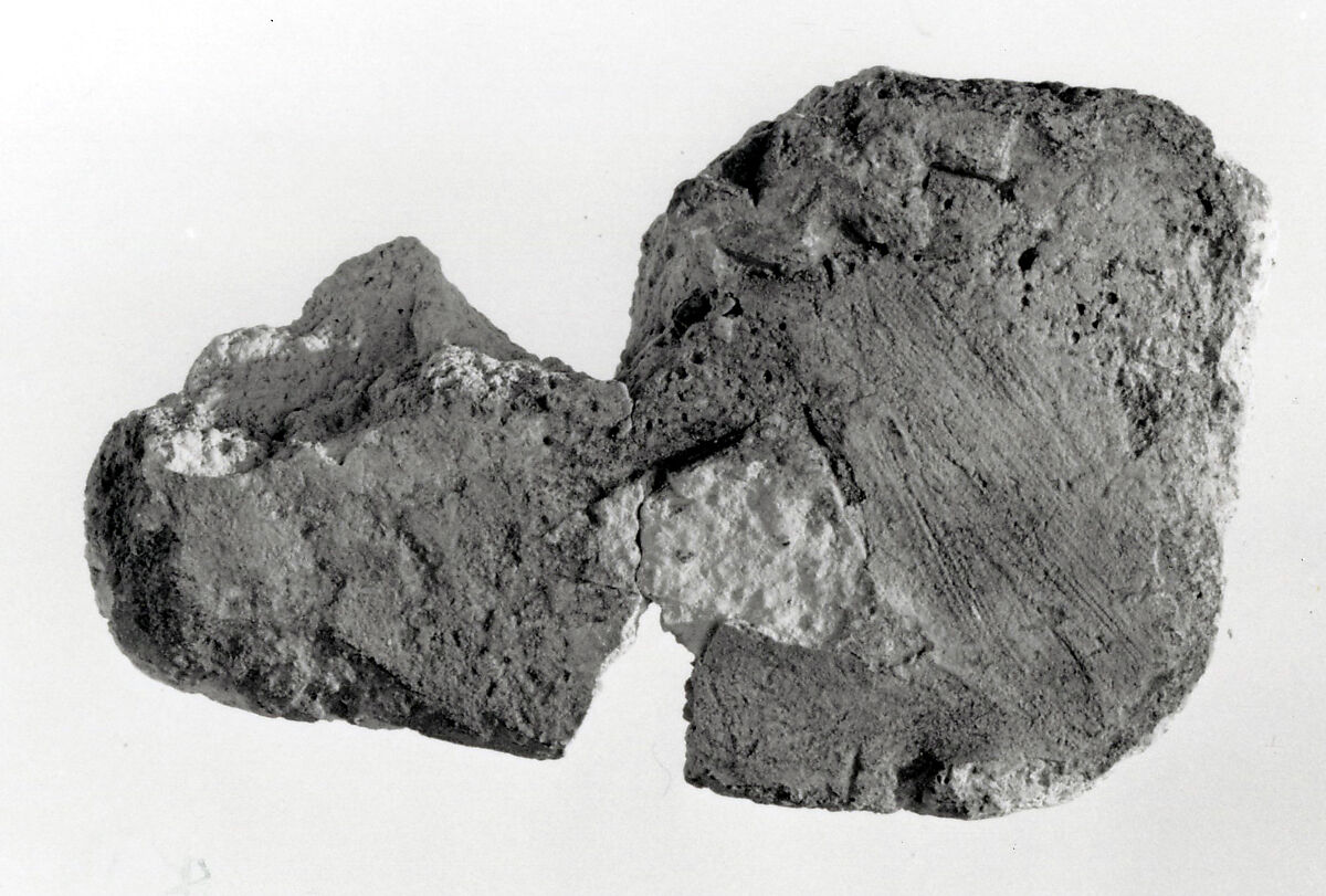 Raised relief fragment, Gypsum mortar 