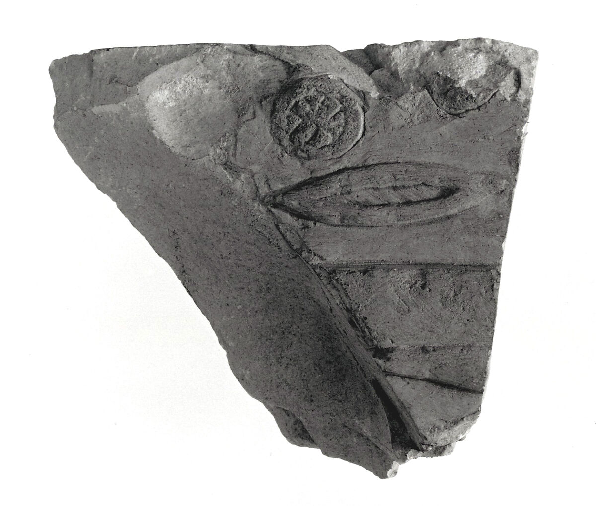 Raised relief fragment, Limestone