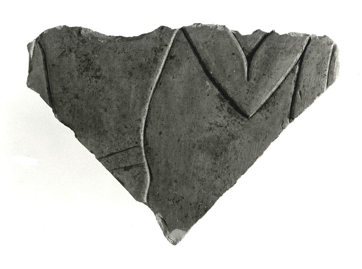 Raised relief fragment, Limestone, varnish