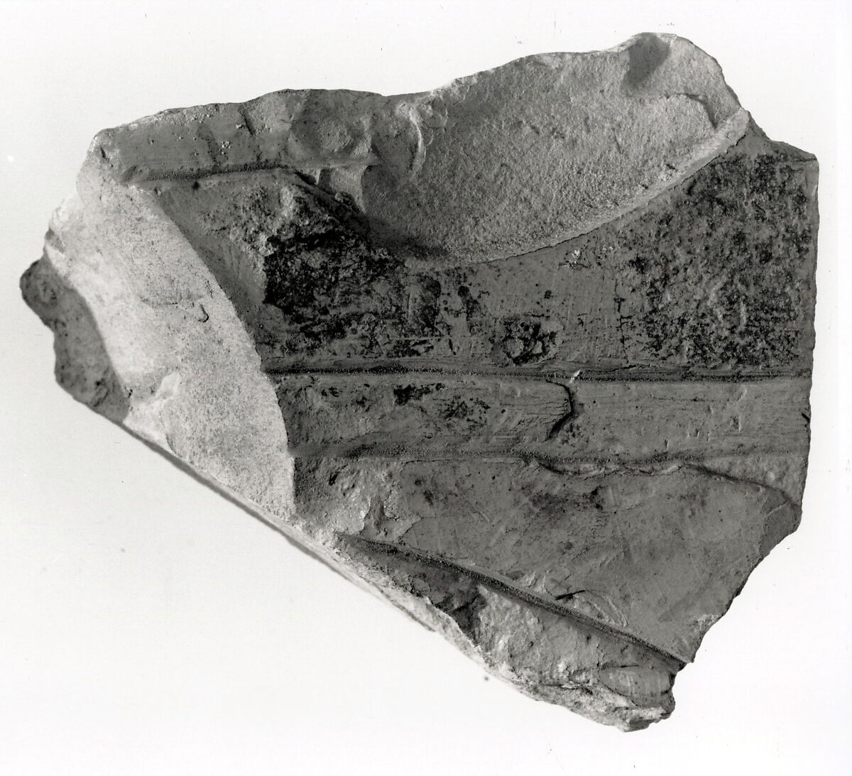 Sunk relief fragment, Limestone 