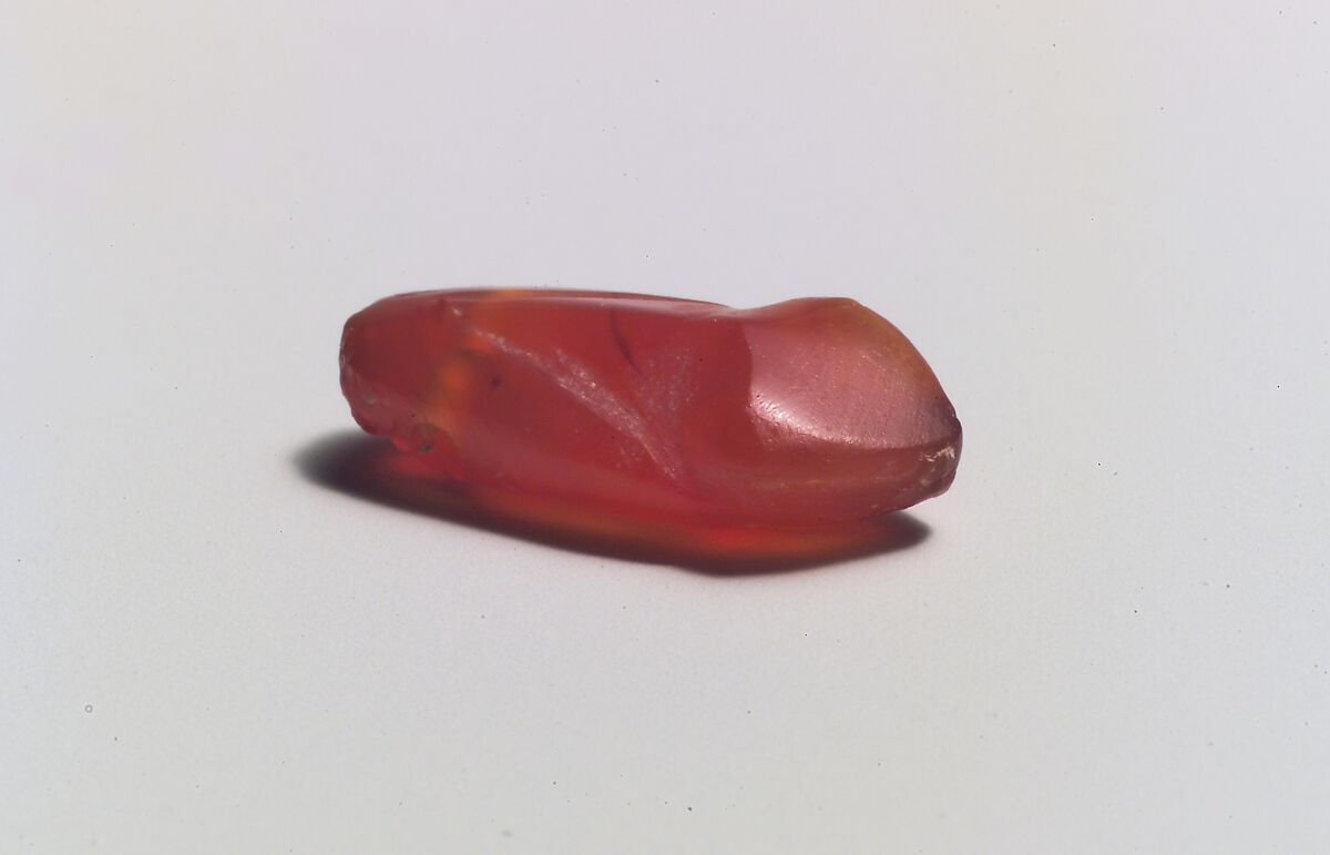 Snake-head Amulet, Carnelian 