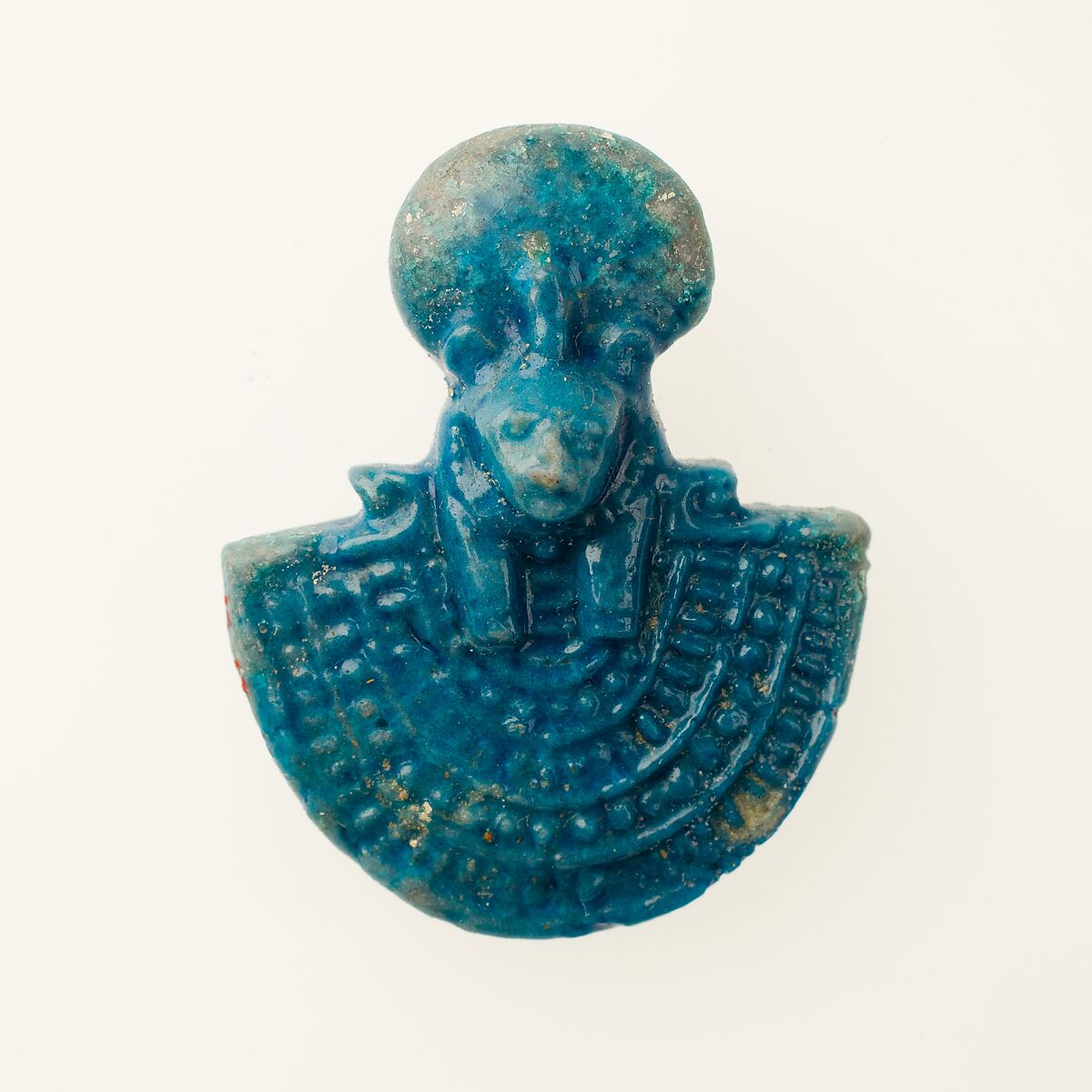 Aegis of Sakhmet or Bastet, Faience