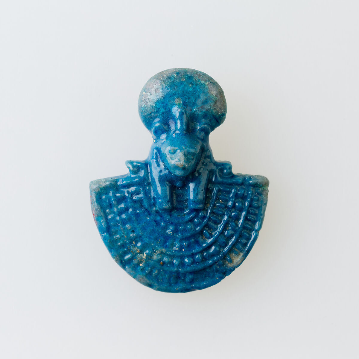 Aegis of Sakhmet or Bastet, Faience