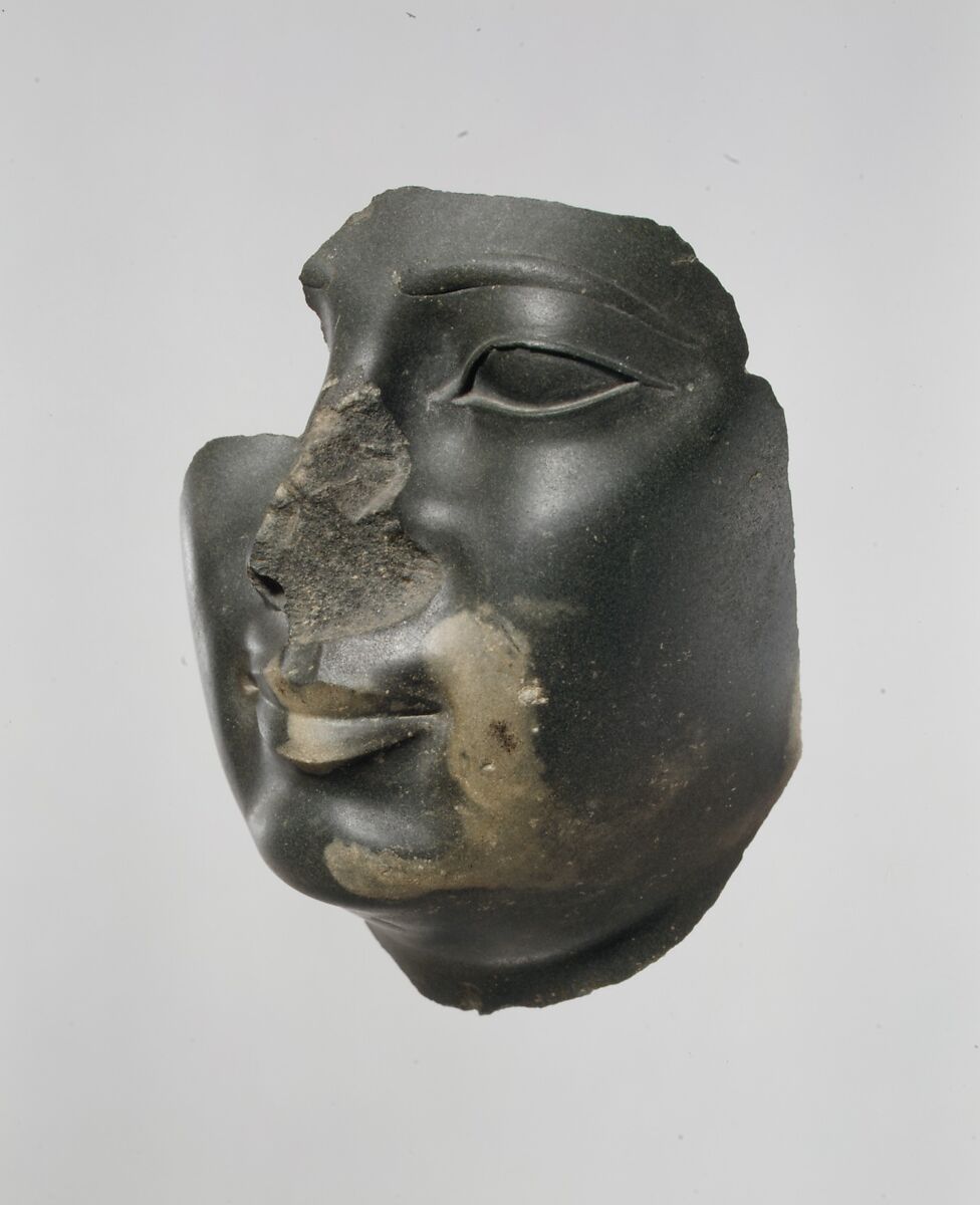 Face attributed to Ptolemy II Philadelphos or a contemporary, Greywacke