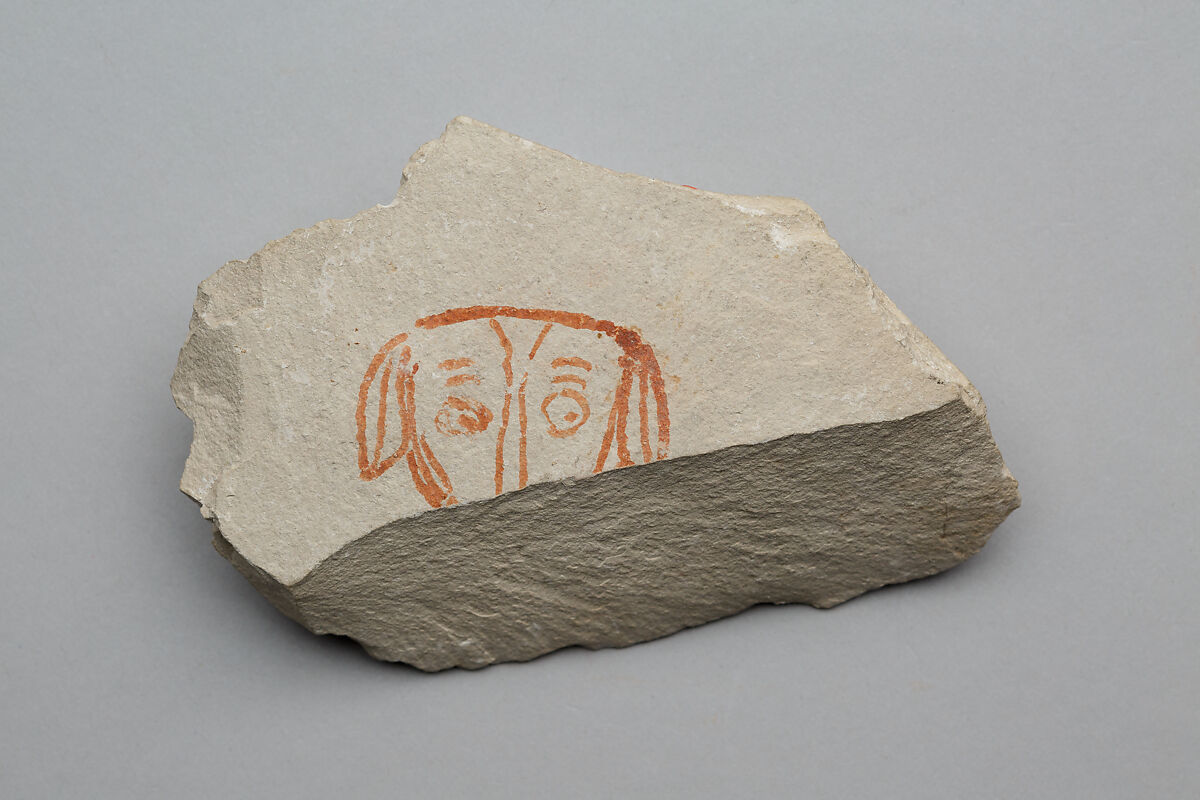 Sketch of a dog, Limestone, ink 