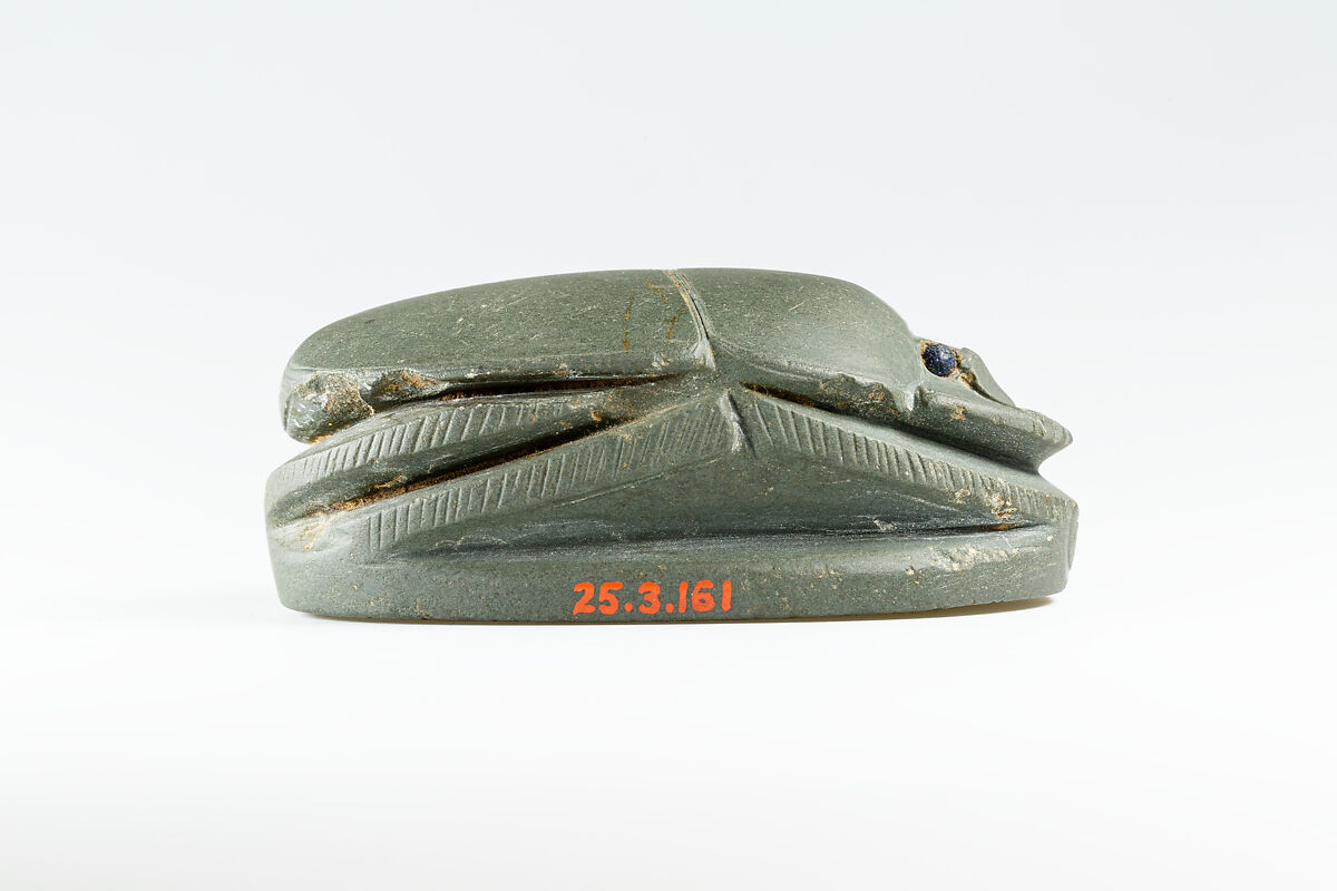 Heart Scarab Inscribed for Nesitaset, Serpentinite