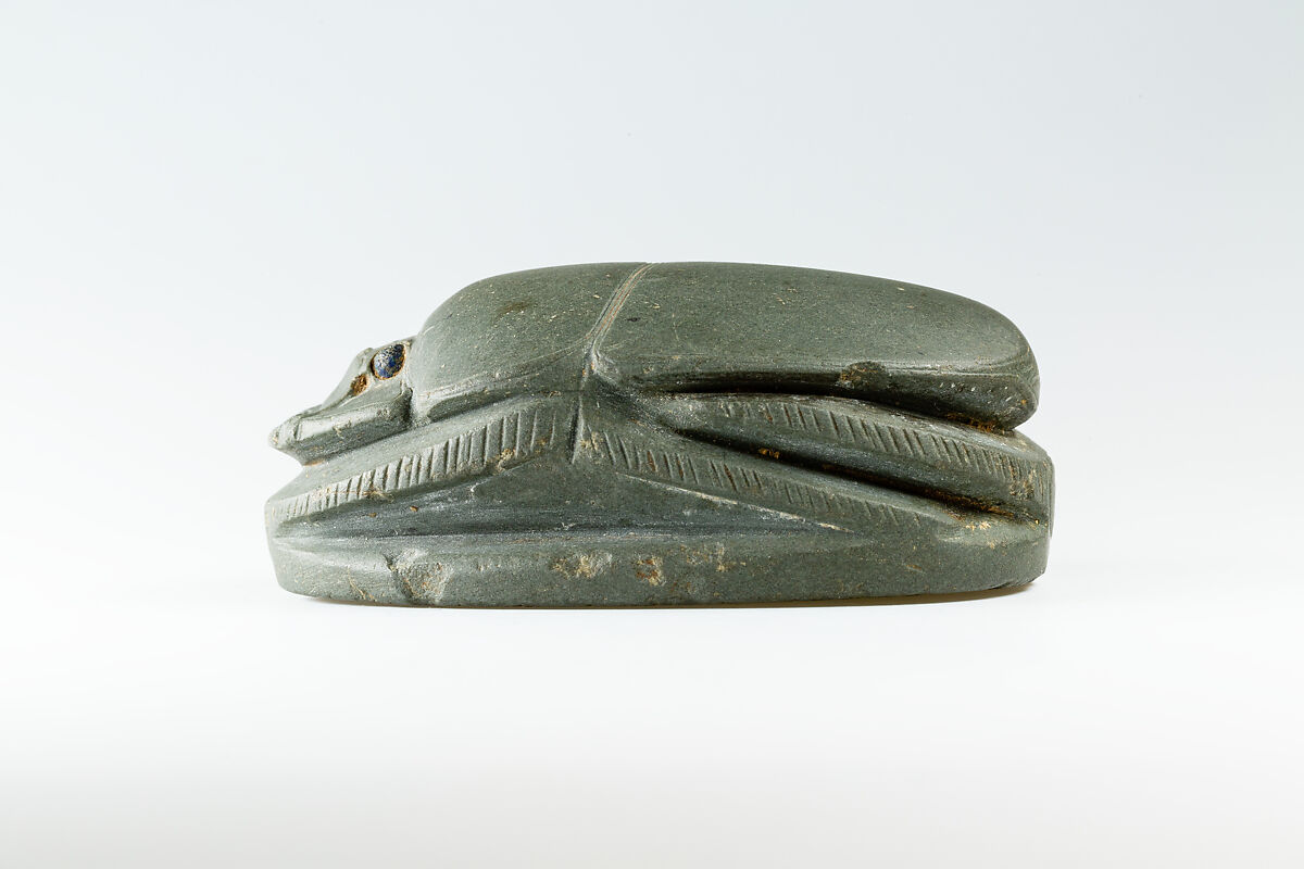 Heart Scarab Inscribed for Nesitaset, Serpentinite