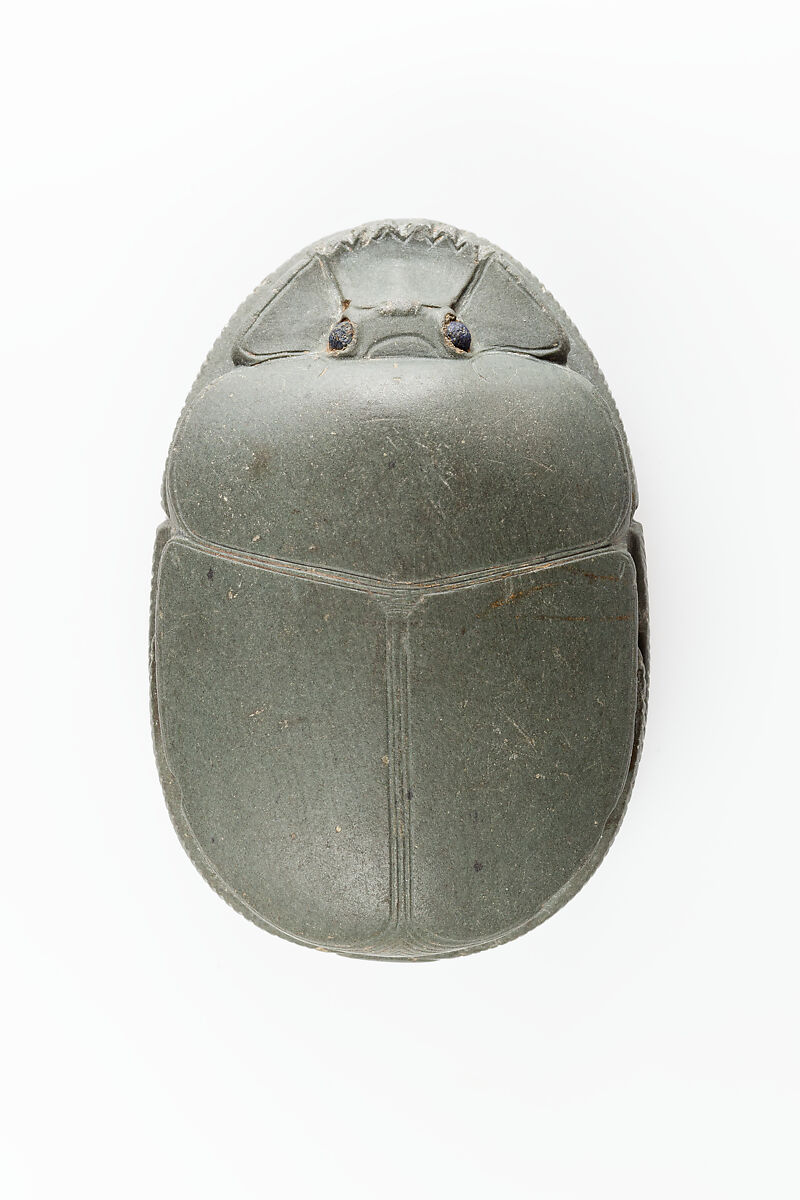 Heart Scarab Inscribed for Nesitaset, Serpentinite