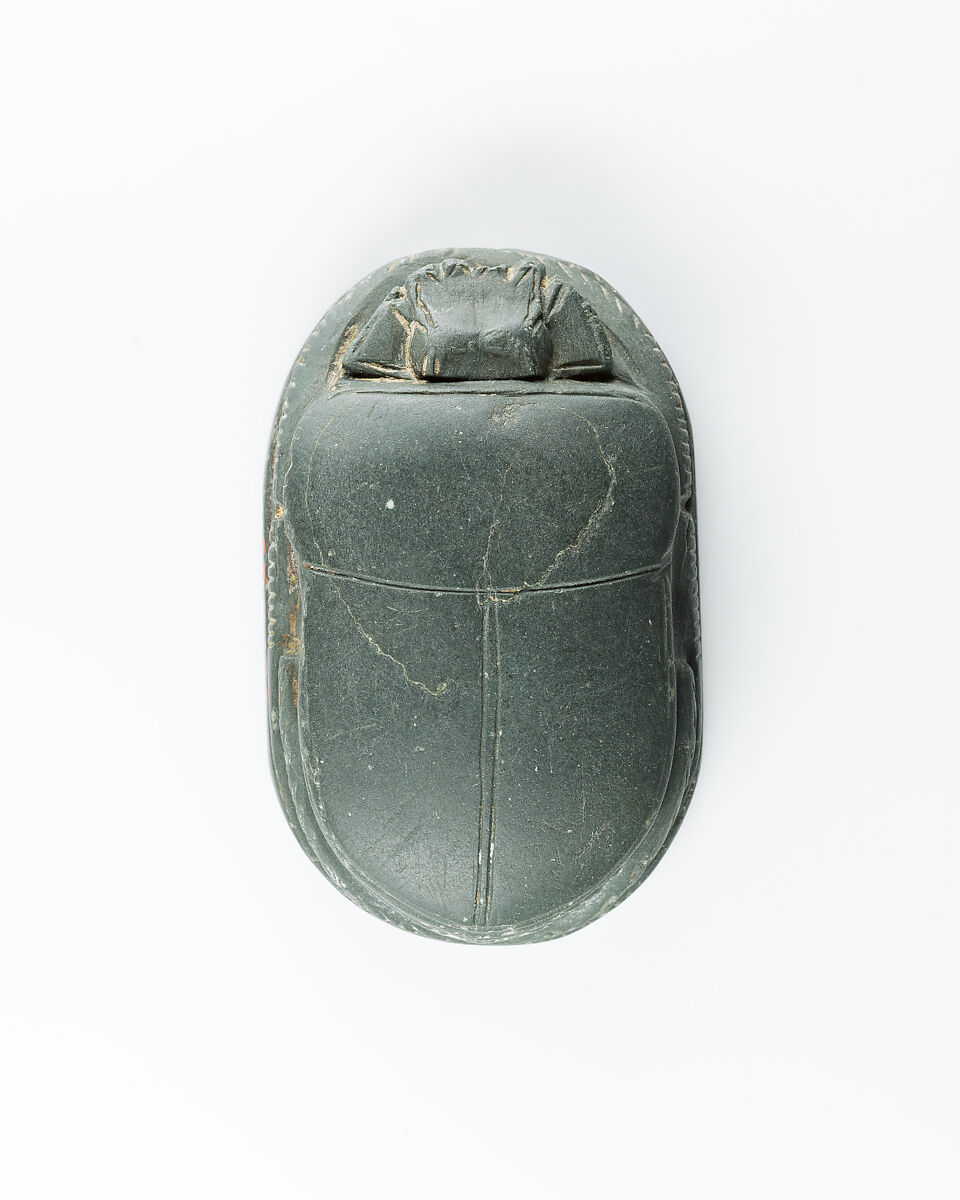 Heart Scarab inscribed for Gautsoshen, Slate