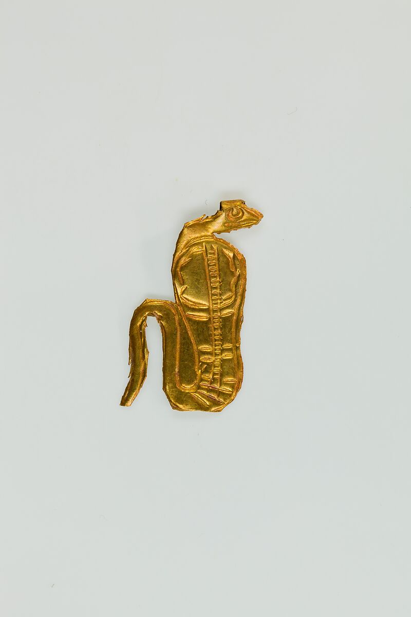 Uraeus Amulet of Djedmutesankh, Sheet gold 