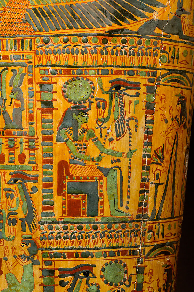 Inner Coffin of the Chantress of Amun-Re Henettawy, Wood, gesso, paint