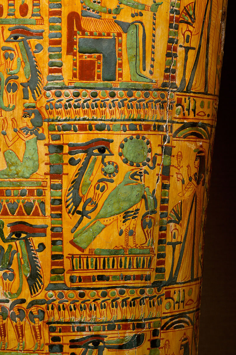 Inner Coffin of the Chantress of Amun-Re Henettawy, Wood, gesso, paint