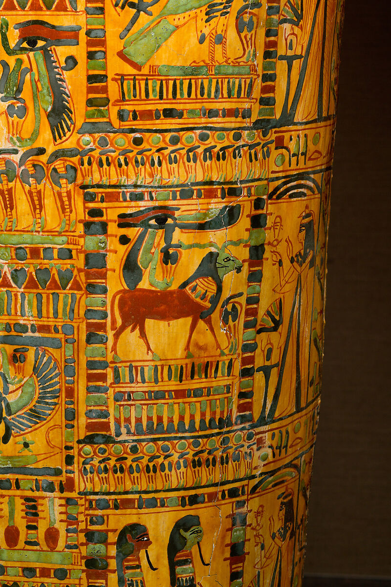 Inner Coffin of the Chantress of Amun-Re Henettawy, Wood, gesso, paint