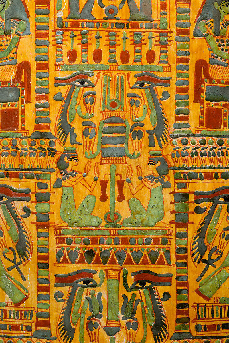 Inner Coffin of the Chantress of Amun-Re Henettawy, Wood, gesso, paint