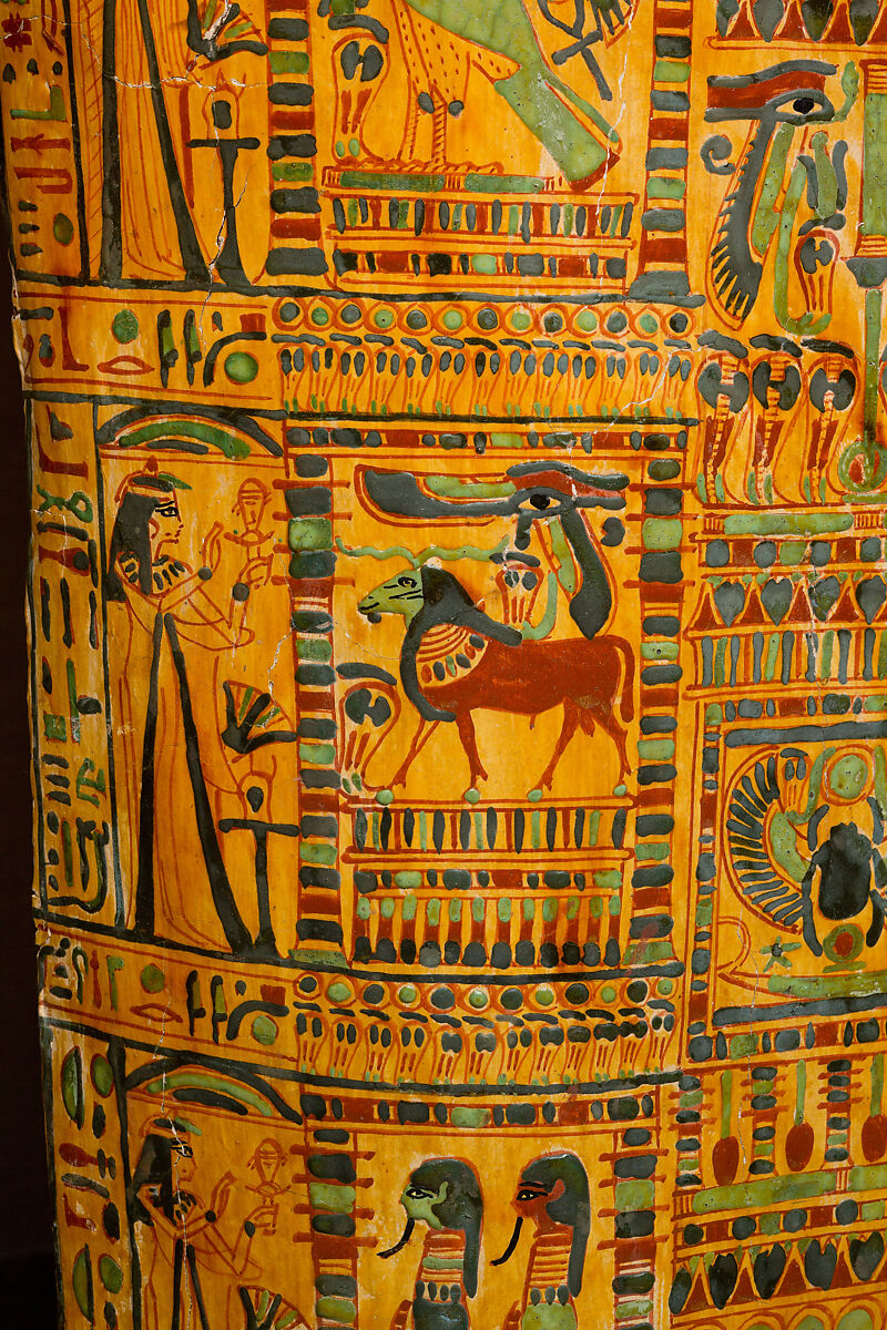 Inner Coffin of the Chantress of Amun-Re Henettawy, Wood, gesso, paint