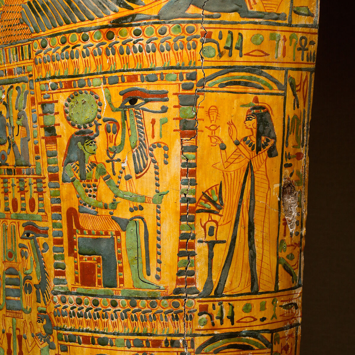 Inner Coffin of the Chantress of Amun-Re Henettawy, Wood, gesso, paint