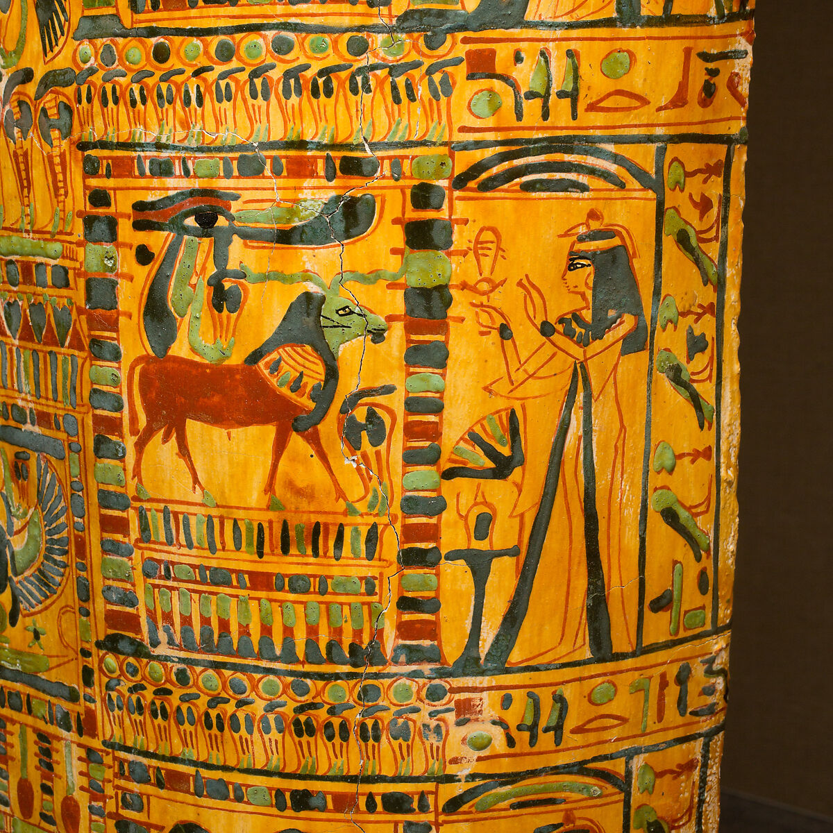 Inner Coffin of the Chantress of Amun-Re Henettawy, Wood, gesso, paint