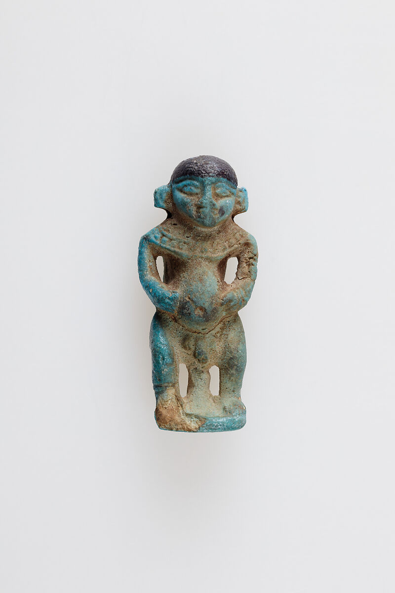 Pataikos Amulet, Faience 