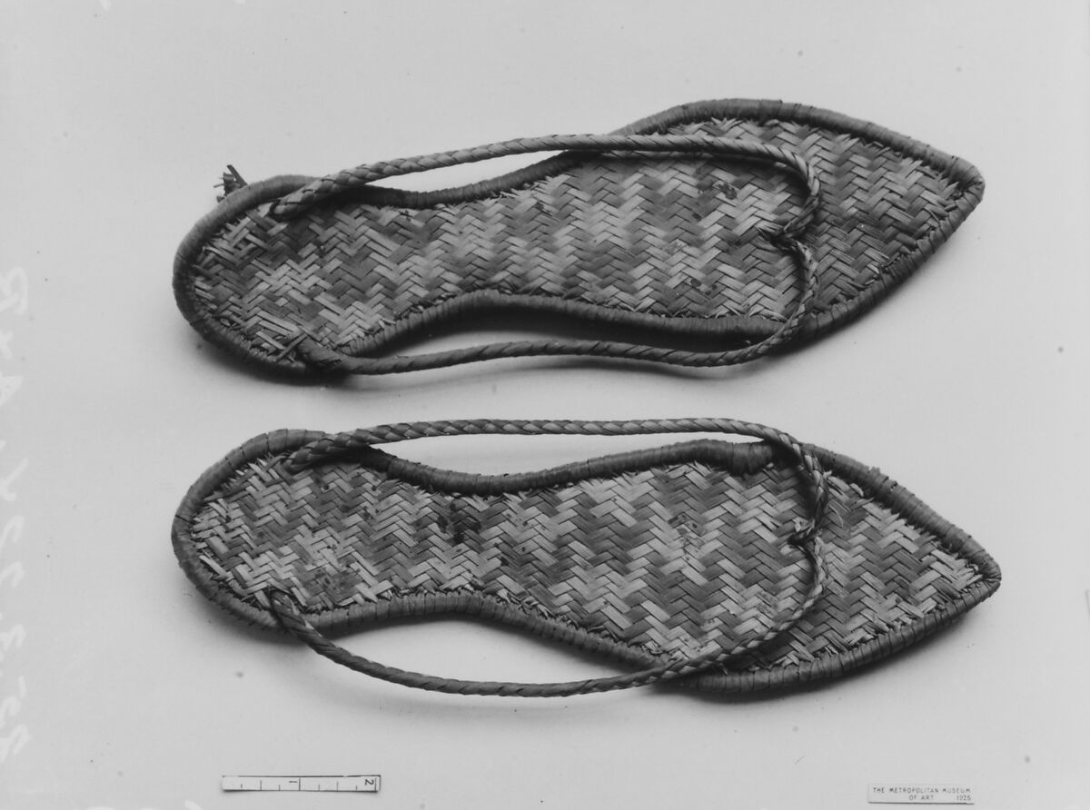 Funerary Sandals, Palm leaf, dye