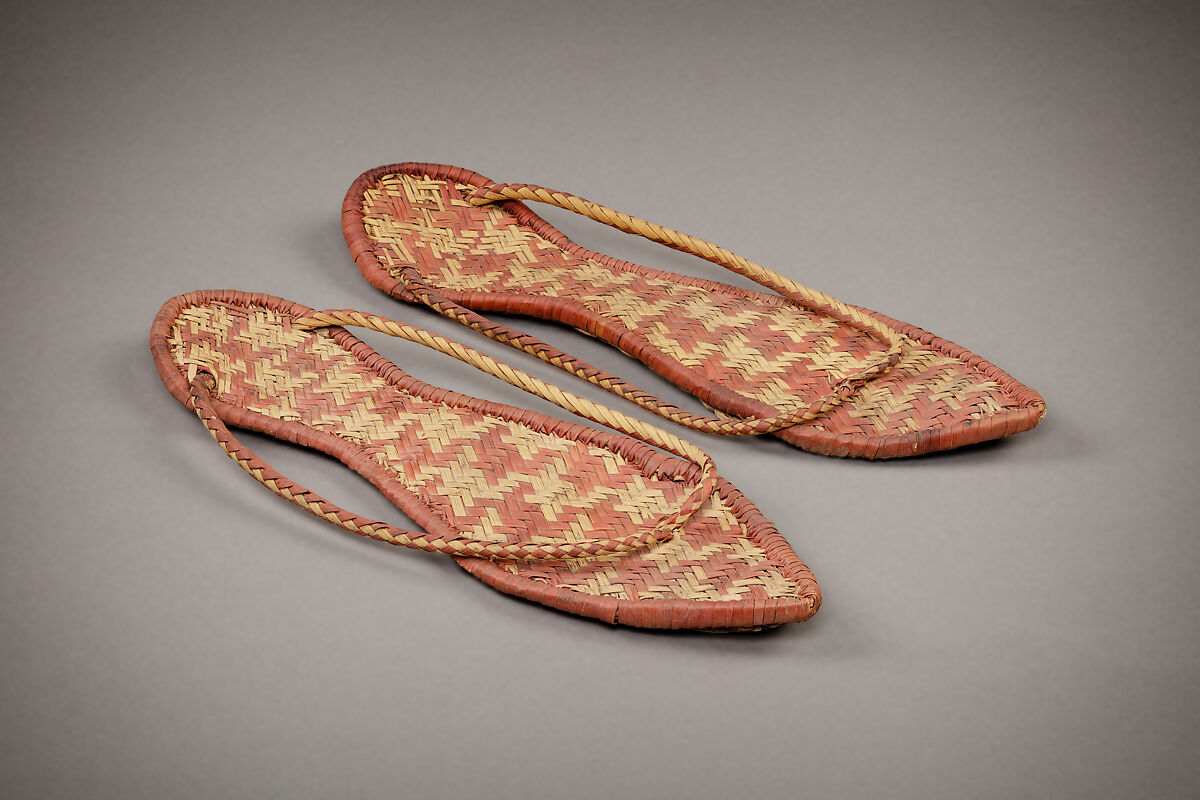 Funerary Sandals, Palm leaf, dye 