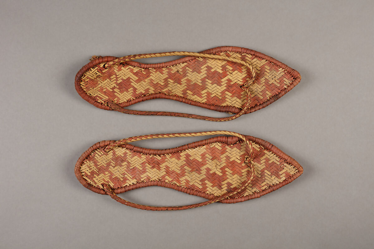 Funerary Sandals, Palm leaf, dye