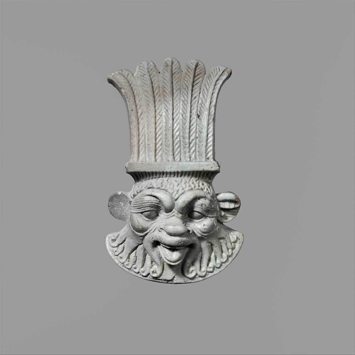 Bes Amulet, Faience 