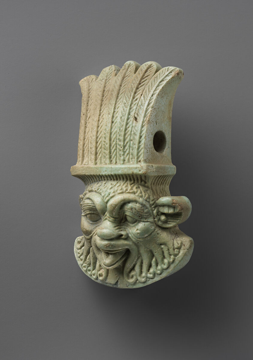 Bes-image pendant, Faience