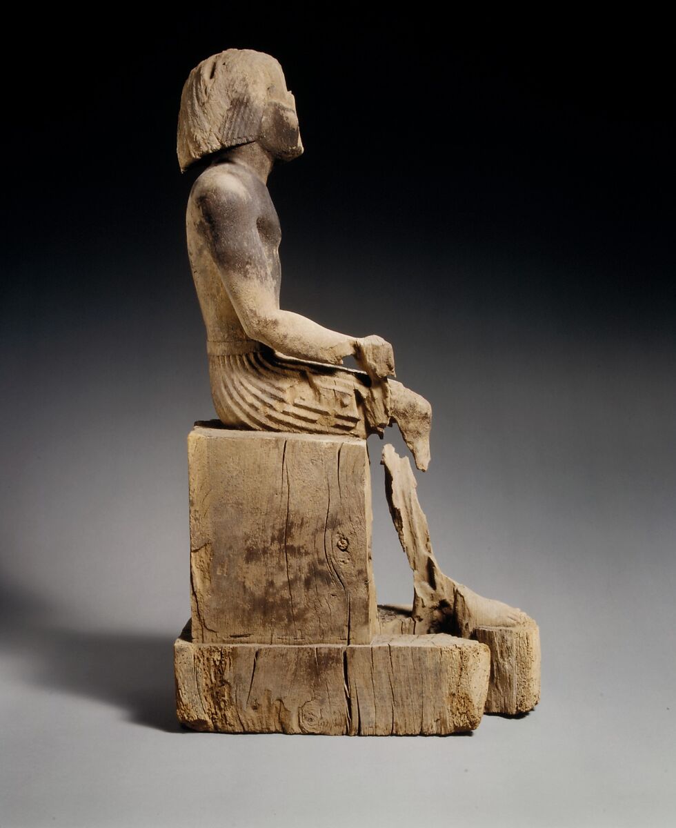 Sitting Statue of Kaemsenu (?), Wood