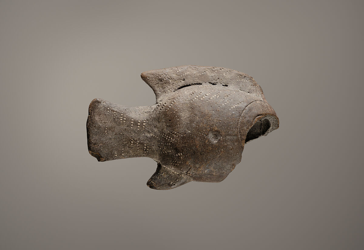 Tell el-Yahudiya-ware fish vessel, Pottery