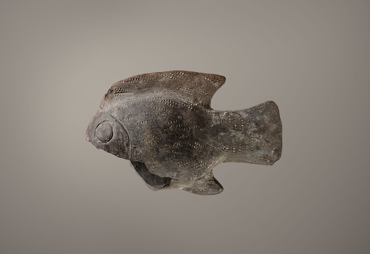 Tell el-Yahudiya-ware fish vessel, Pottery 