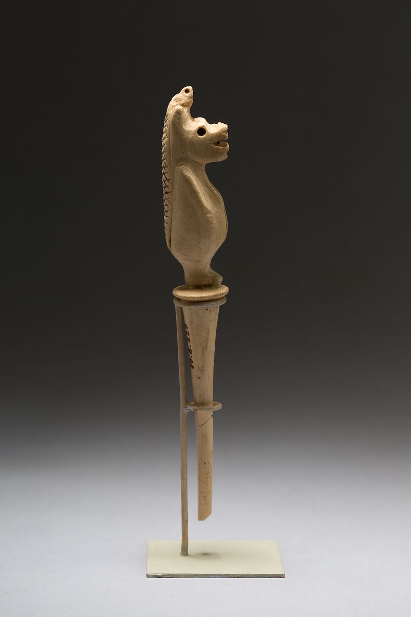 Hairpin Decorated with a Hippopotamus, Ivory