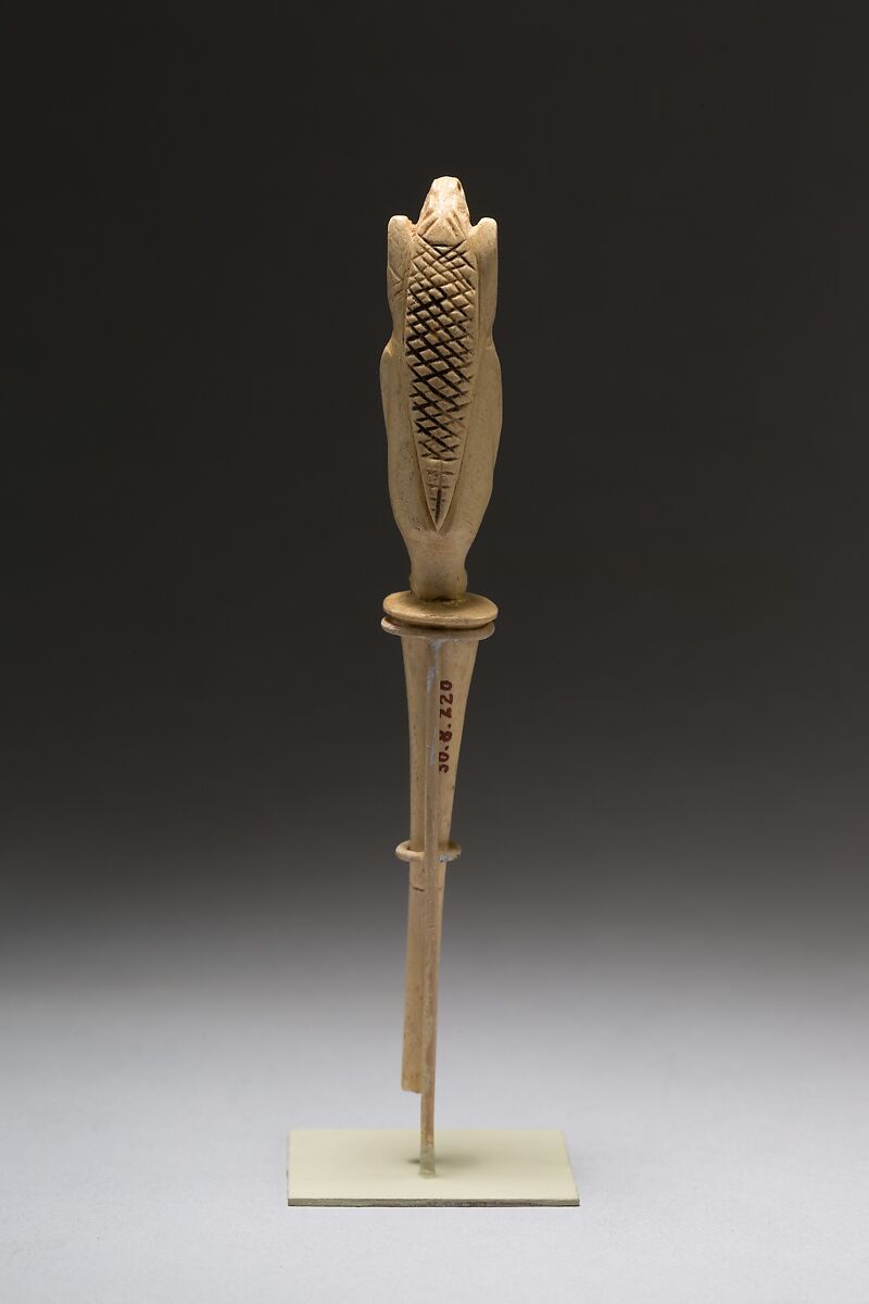 Hairpin Decorated with a Hippopotamus, Ivory