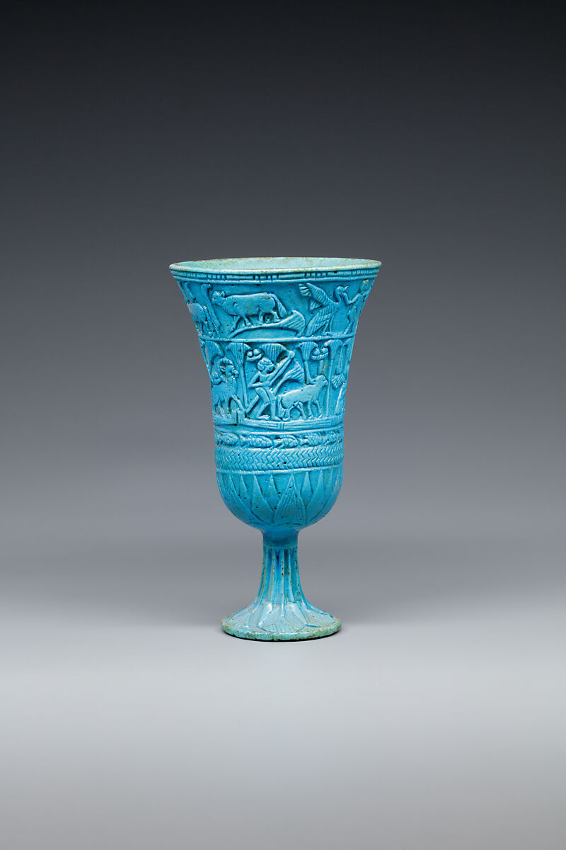 Lotiform Chalice, Faience