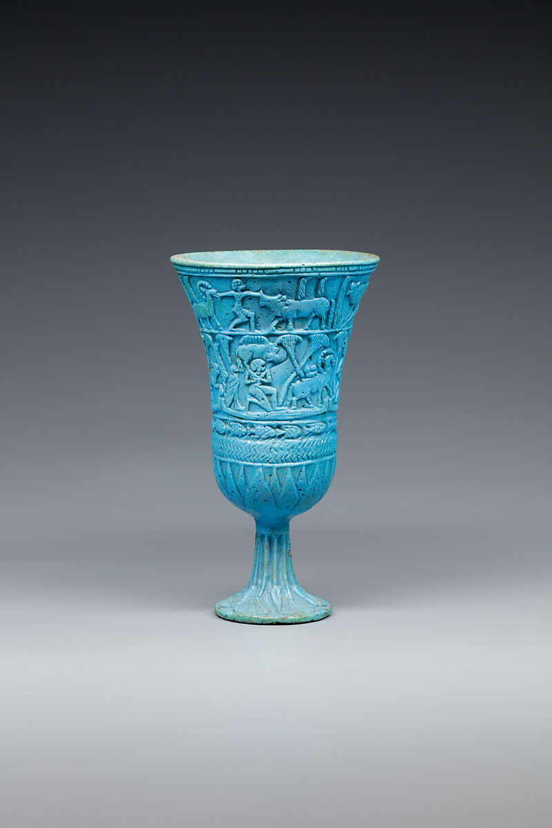 Lotiform Chalice, Faience