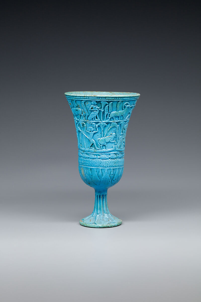 Lotiform Chalice, Faience