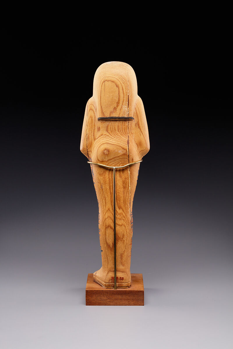 Shabti of Yuya, Cedar, ink