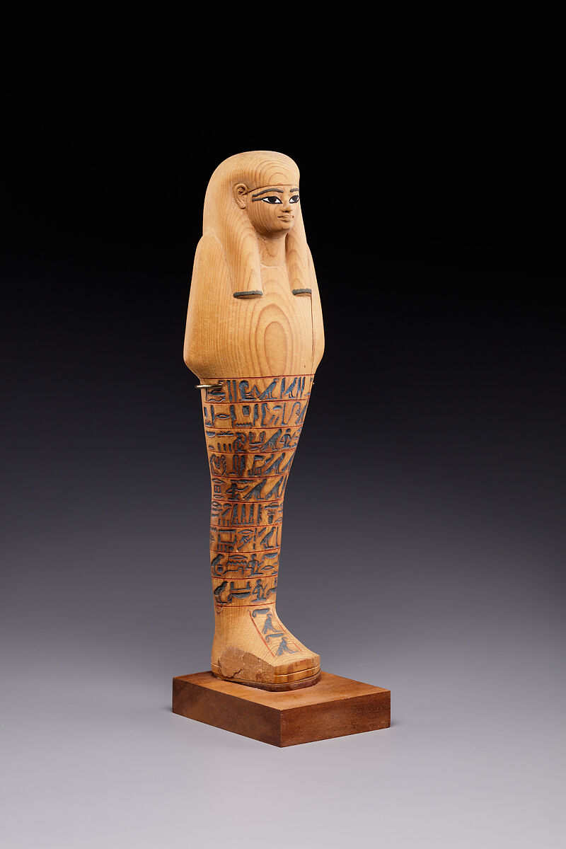 Shabti of Yuya, Cedar, ink