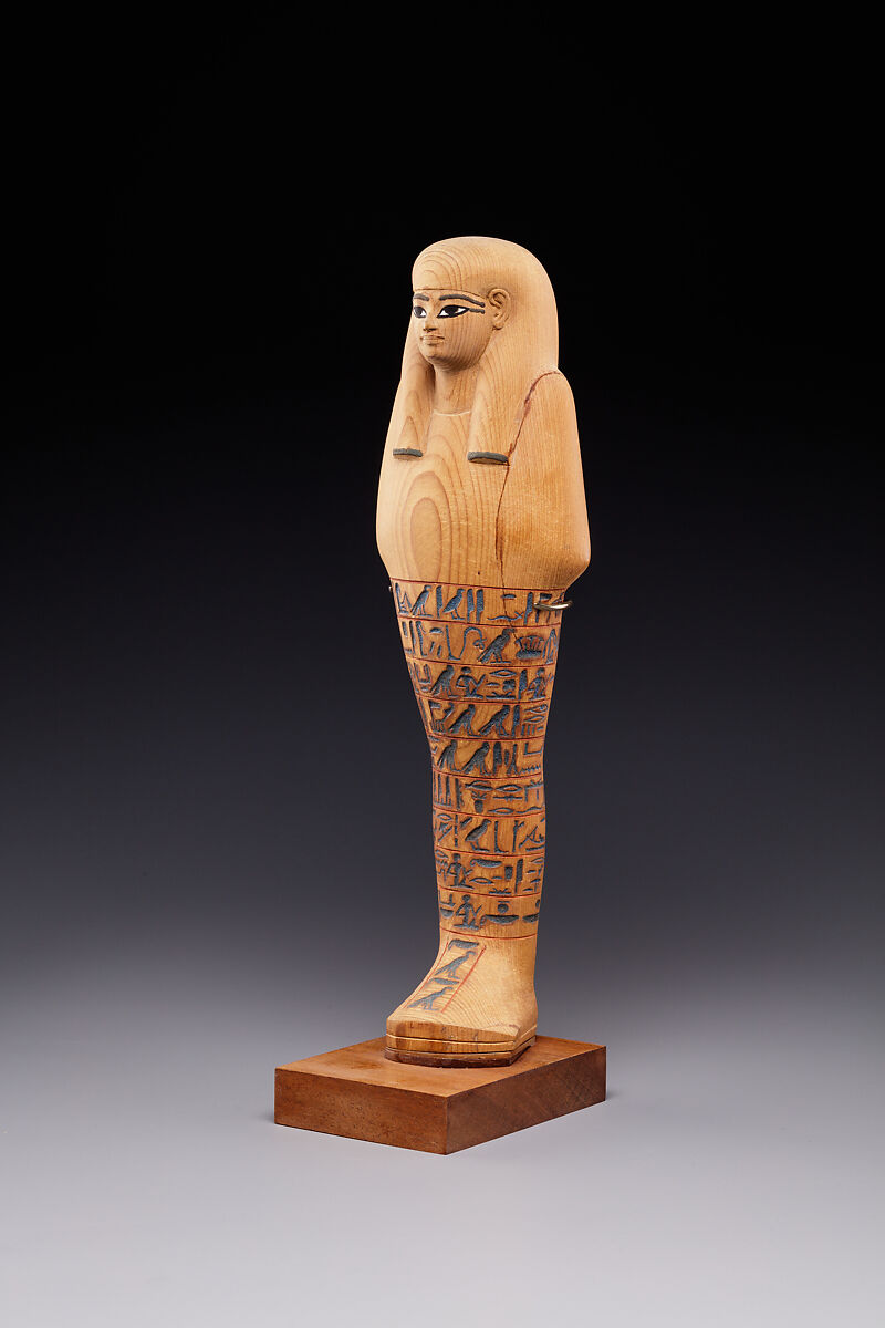 Shabti of Yuya, Cedar, ink