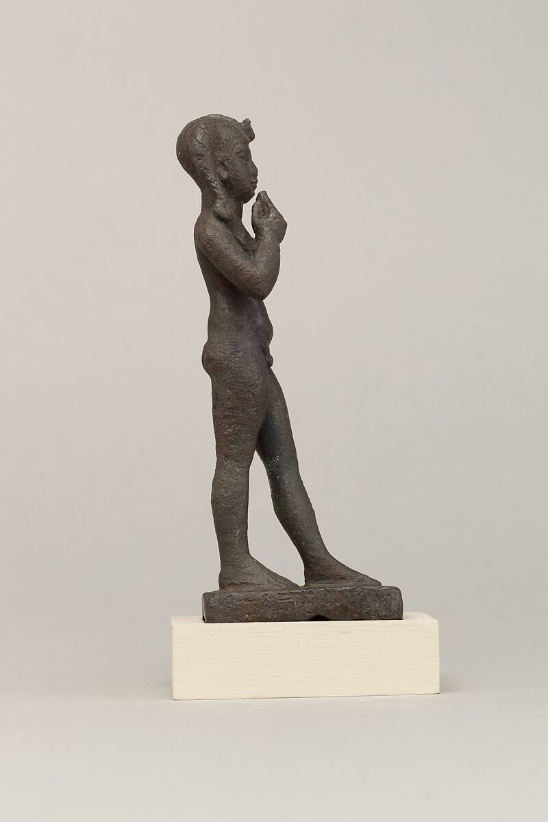 Statuette of a child god, Cupreous metal