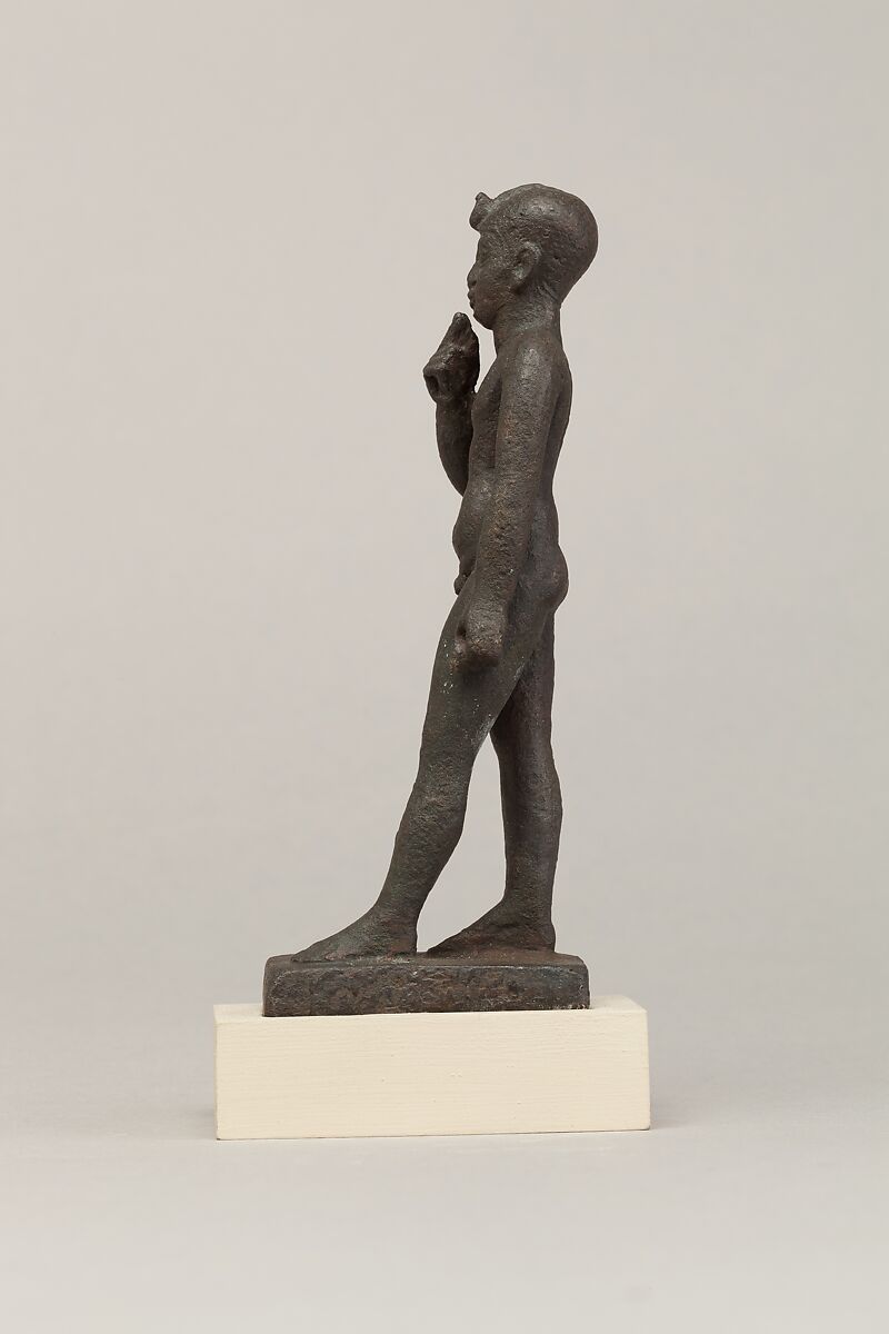 Statuette of a child god, Cupreous metal