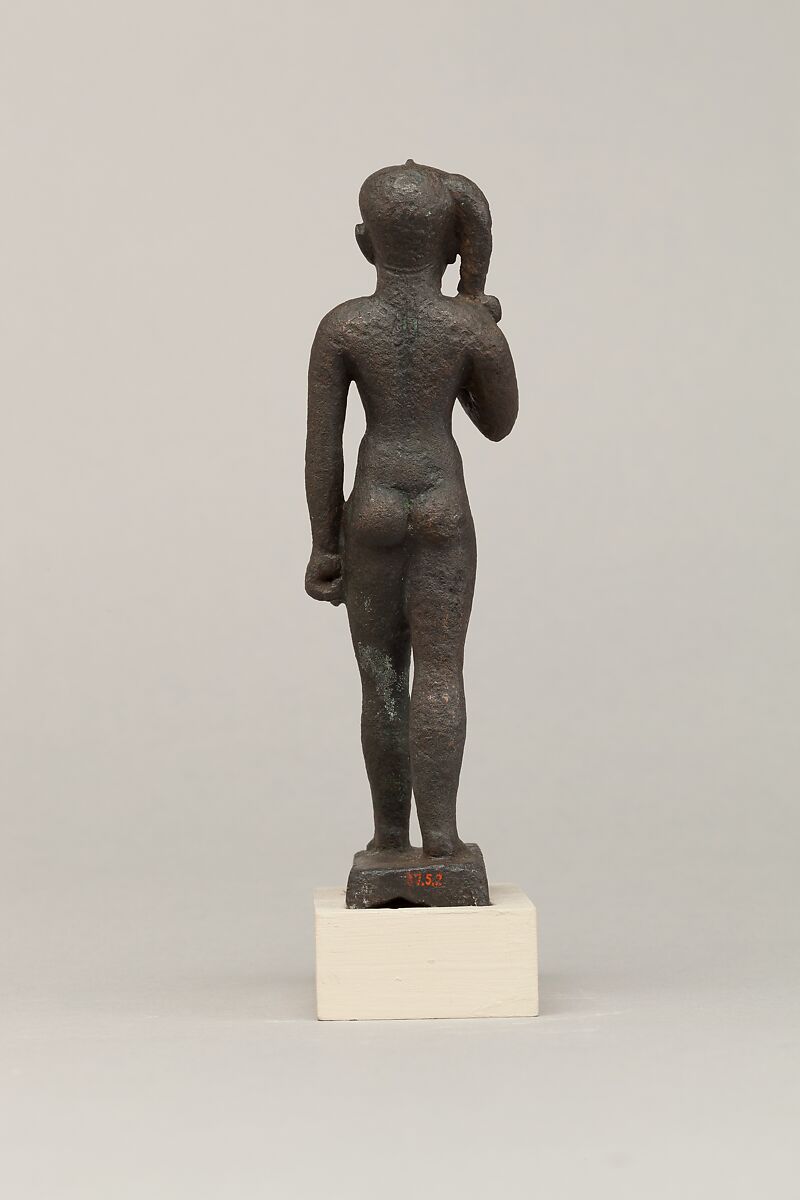 Statuette of a child god, Cupreous metal