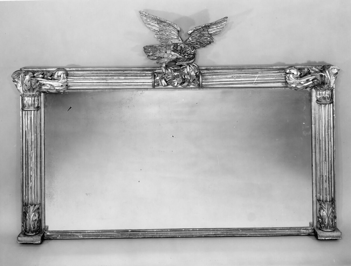 Overmantel Looking Glass, Gilt gesso, wood 