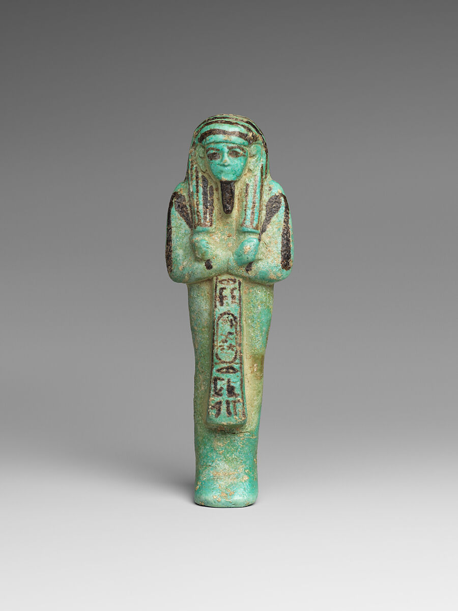 Overseer Shabti of Psusennes I, Faience 