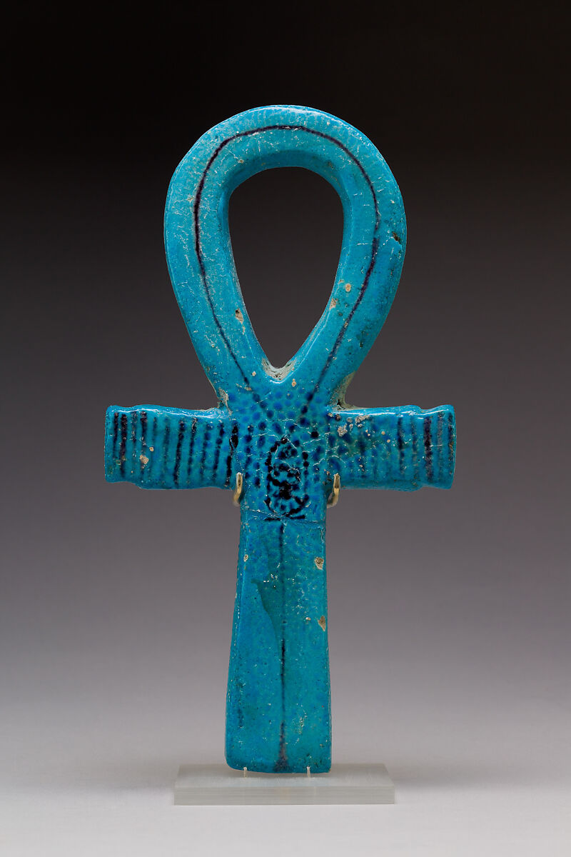 Ceremonial Implement in the Shape of an Ankh, Faience 