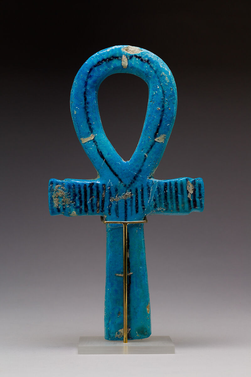 Ceremonial Implement in the Shape of an Ankh, Faience