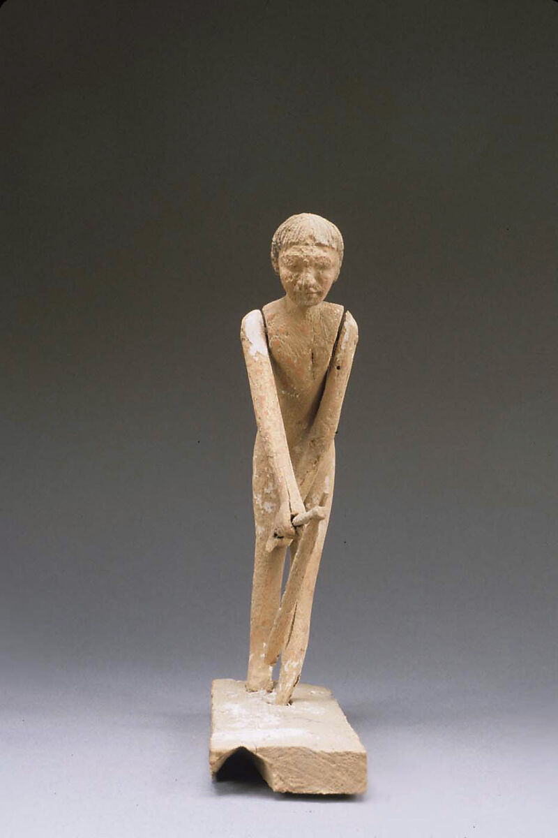 Statue of man hoeing from tomb of Tjeteti, Wood 