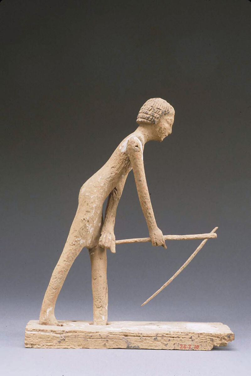 Statue of man hoeing from tomb of Tjeteti, Wood