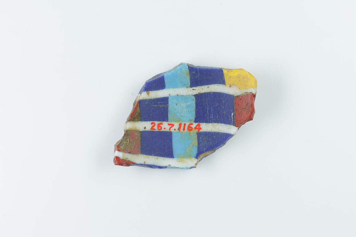 Fragment from a Mosaic Bowl, Red porphyry